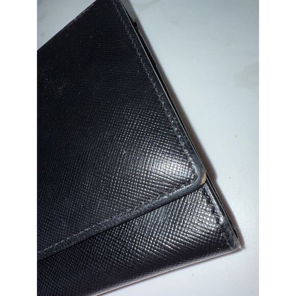 Prada Saffiano Continental Flap Wallet in Black - Picture 2 of 12